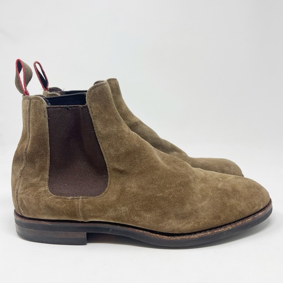 Allen Edmonds Nomad Chelsea Suede Leather Boots Tan Brown - Main Image